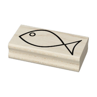 jesus fish art frimärke stämpel