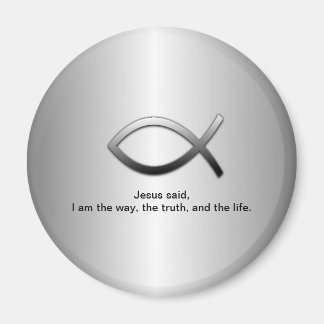 Jesus Fish Christian Scripture John 14:6 Magnet