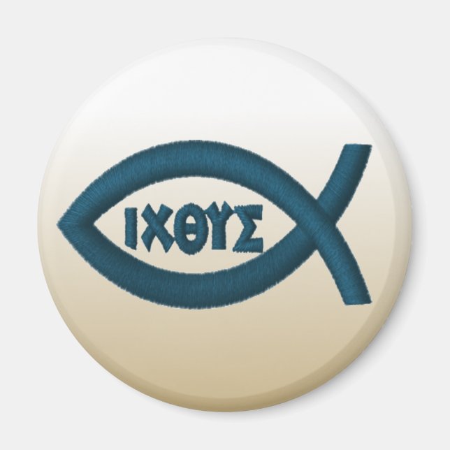 Jesus Fish Christian Symbol Magnet (Framsidan)