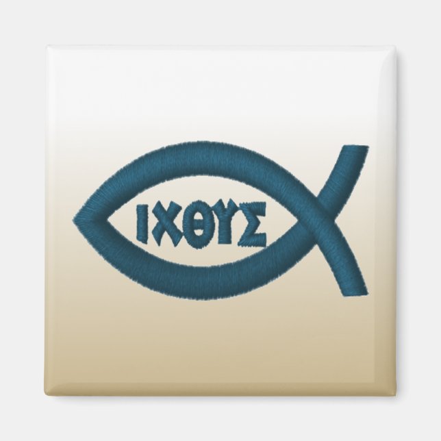 Jesus Fish Christian Symbol Magnet (Framsidan)