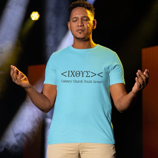 Jesus Fish Emoticon Church Group Anpassningsbar Sh T Shirt (Skapare uppladdad)