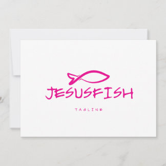 Jesus FISH logotyp-mall Inbjudningar