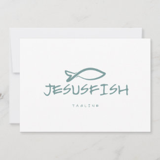 Jesus FISH logotyp-mall Inbjudningar