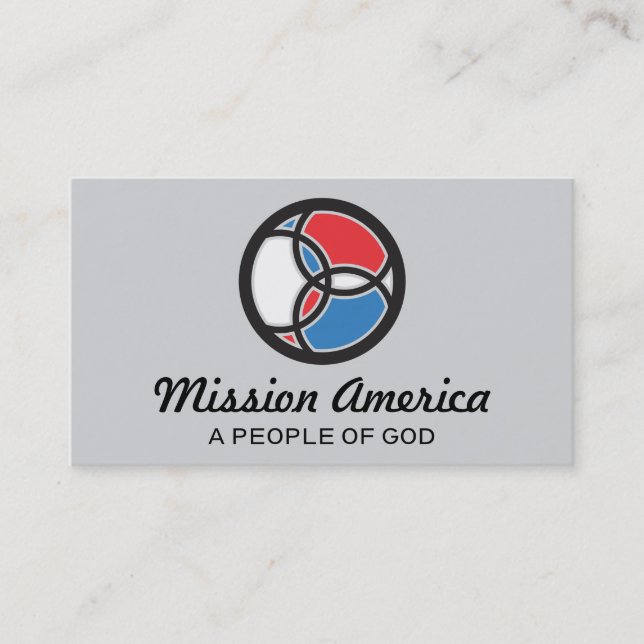 Jesus Fish Trinity Stached Glass USA Logotyp Visitkort (Framsida)