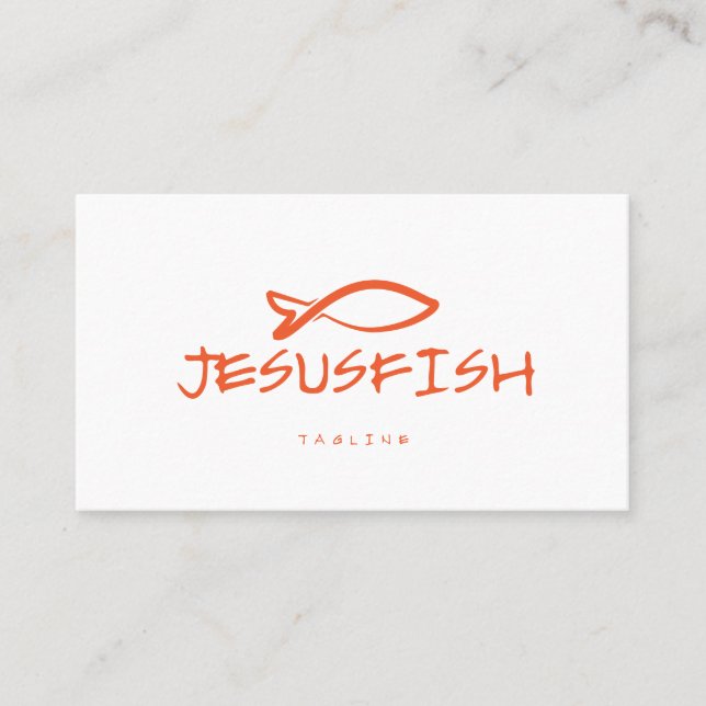 Jesus FISK affär kort mall (Framsida)