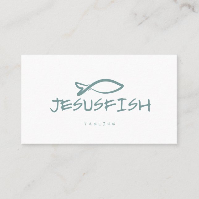 Jesus FISK affär kort mall (Framsida)