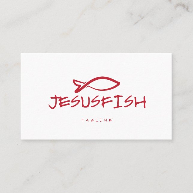 Jesus FISK affär kort mall (Framsida)
