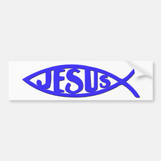 Jesus fisk (bildekalblått) bildekal