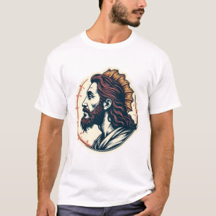 Jesus Fisk Emblem Vintage Gravyr T-shirt 2