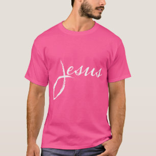 Jesus Fisk enkel design T Shirt