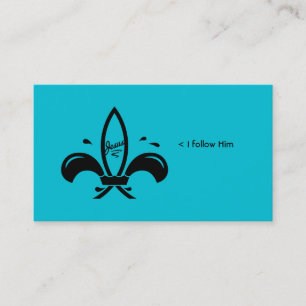 Jesus Fisk Fleur De Lis Social Visitkort