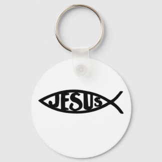 Jesus Fisk (Keychain Black) Nyckelring