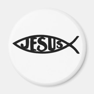 Jesus Fisk (Magnet Black) Magnet