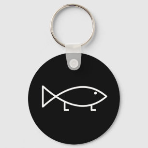 Jesus fisk med ben - Keychain Nyckelring