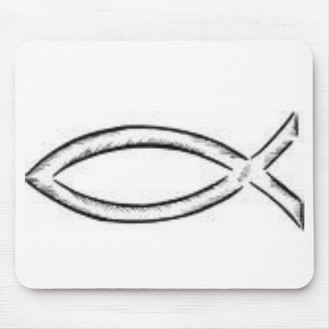 Jesus fisk musmatta (Framsidan)