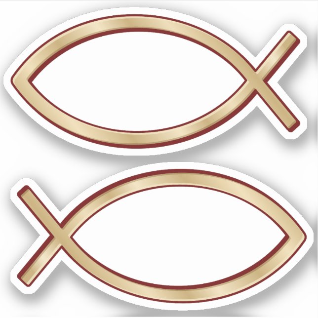 Jesus Fisk Symbol Klistermärken (Framsida)