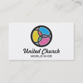 Jesus Fisk Trinity-lagrad flerfärgad Logotyp av gl Visitkort