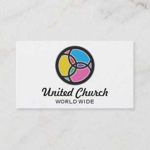Jesus Fisk Trinity-lagrad flerfärgad Logotyp av gl Visitkort