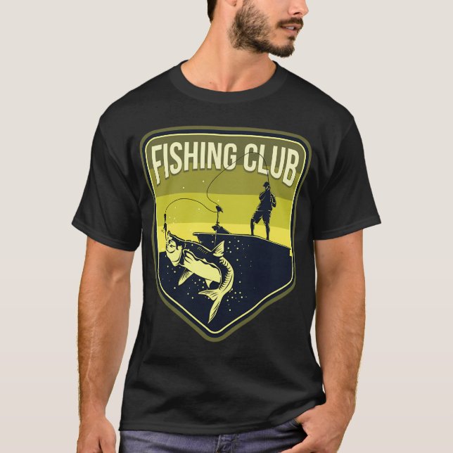 Jesus Fiske Retro Grafisk Design T Shirt (Framsida)