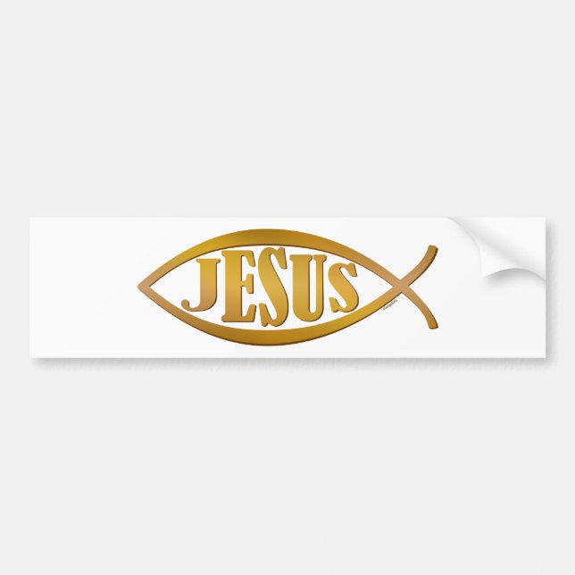Jesus & fisksymbol bildekal (Framsidan)