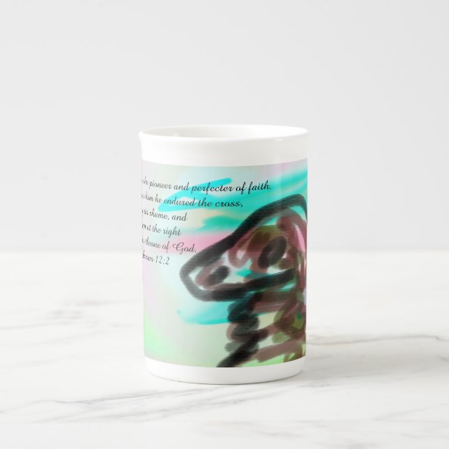 jesus fix ögon benporslin mugg (Framsidan)