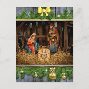 Jesus född manger vykort