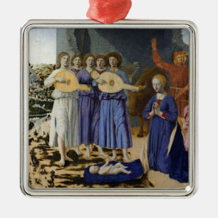 JESUS FÖDELSE, ÄNGLAR av PIERO DELLA FRANCESCA Julgransprydnad Metall