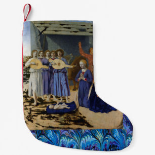 JESUS FÖDELSE, ÄNGLAR av PIERO DELLA FRANCESCA Liten Julstrumpa