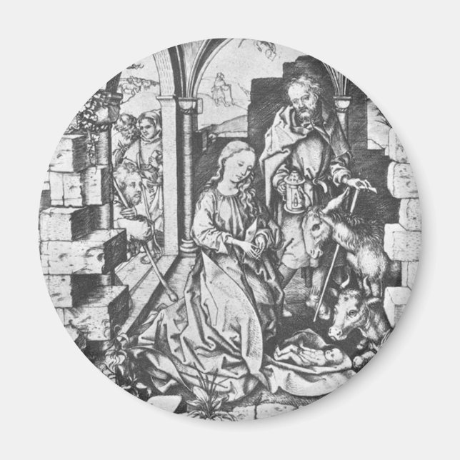 Jesus födelse (av Martin Schongauer) Magnet (Framsidan)