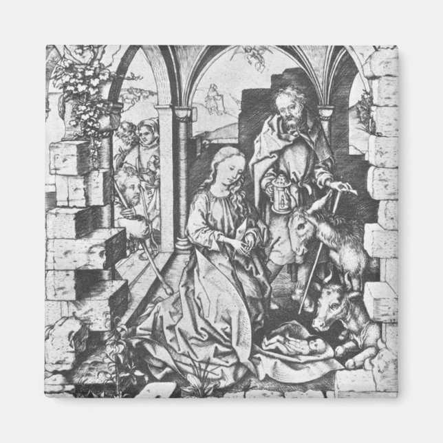Jesus födelse (av Martin Schongauer) Magnet (Framsidan)
