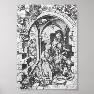 Jesus födelse (av Martin Schongauer) Poster