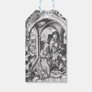 Jesus födelse (av Martin Schongauer) Presentetikett