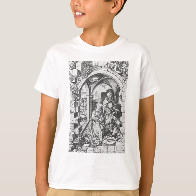 Jesus födelse (av Martin Schongauer) T Shirt (Framsida)