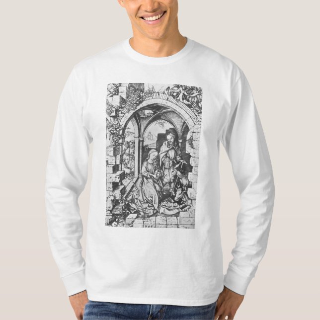 Jesus födelse (av Martin Schongauer) T Shirt (Framsida)