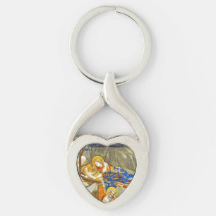 Jesus födelsedag twisted heart silverfärgad nyckelring