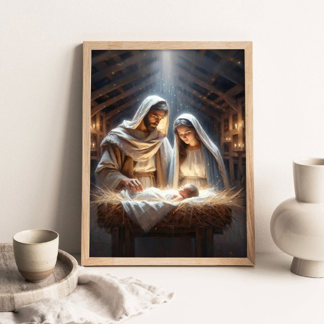 Jesus Föds, Kristet Måleri, Kristet Jul Poster (Skapare uppladdad)