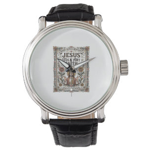 Jesus Folk Art Tro Jesus Folk Art Kristet Tro Armbandsur