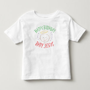 Jesus för baby för färgkritagrattis på t shirt