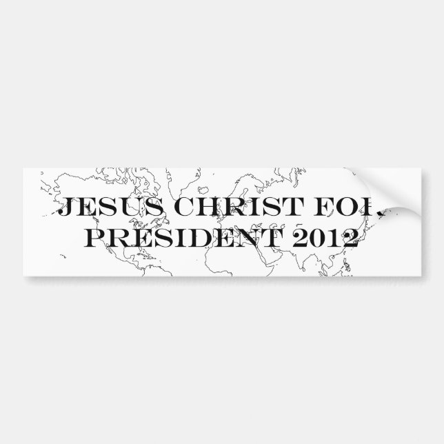 Jesus för den presidentbildekalet 2012 bildekal (Framsidan)