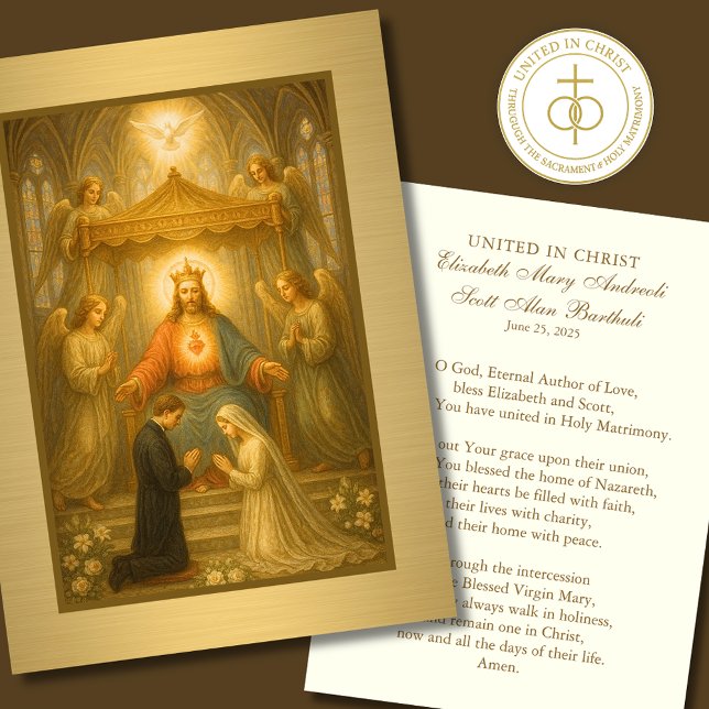 Jesus för det katolska Bröllop Prayer Card Visitkort (Skapare uppladdad)