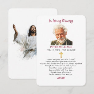 Jesus För Evigt i Våra Hjärtan Minneskort för Begr Tack Kort