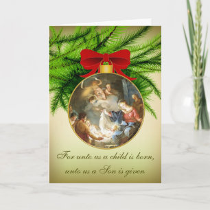 Jesus för julprydnadNativity födelse Helgkort