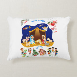 Jesus för Kärlek, hopp och styrka Prydnadskudde