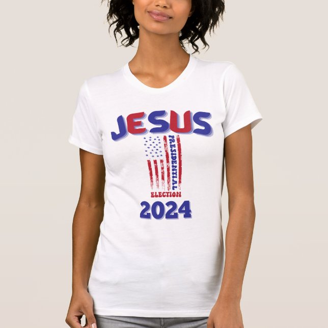 Jesus för president 2024 T-shirt | OMRÖSTNING (Framsida)