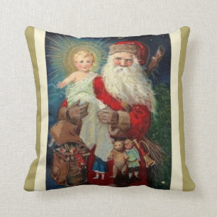 Jesus för Santa St Nicholas Kristusbarn gåvor Kudde