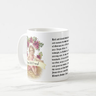 Jesus för St Andrew julNovena blommigt Kaffemugg