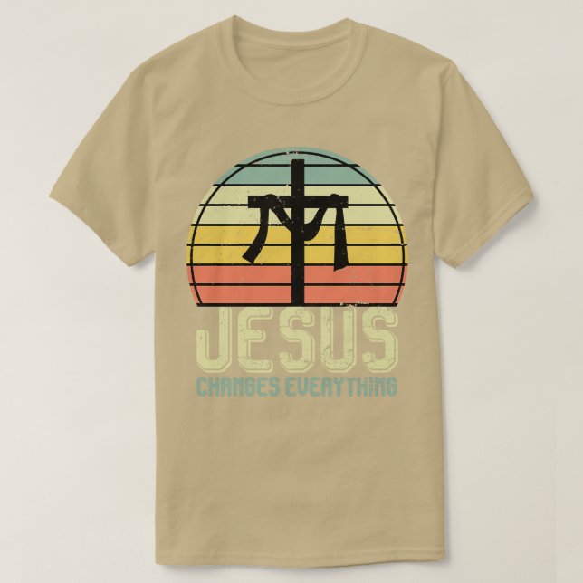 Jesus förändrar allt Jesus Kristus T Shirt (Design framsida)