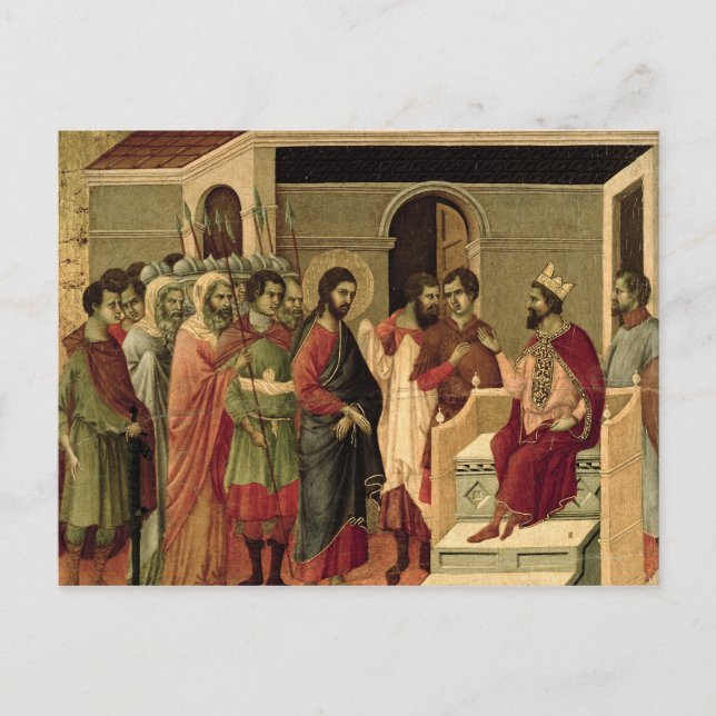 Jesus före Herod, 1308-11 Vykort (Framsida)