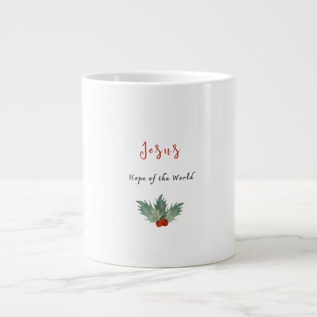 Jesus Förhoppning för Världen Julmugg Jumbo Mugg (Framsidan)