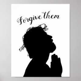 Jesus förlåter dem Christian SVG Wall Art Poster